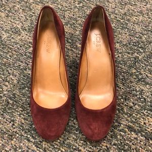 Maroon block heel